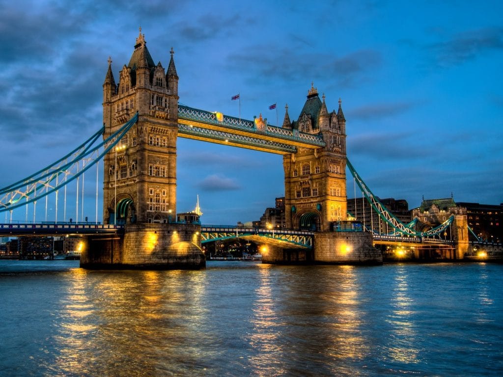 Великобритания лондон река мост бесплатно